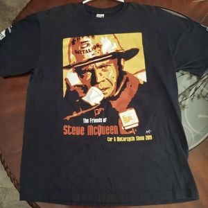 Steve McQueen Car Show T Shirt Race Fire